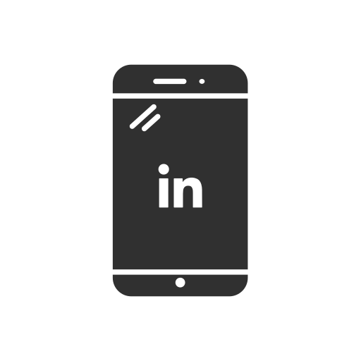 Iphone, linkedin, linkedin logo, phone icon